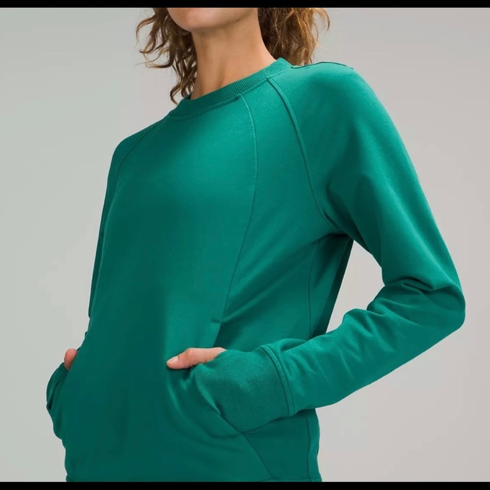 Lululemon teal green lagoon scuba crew size 8